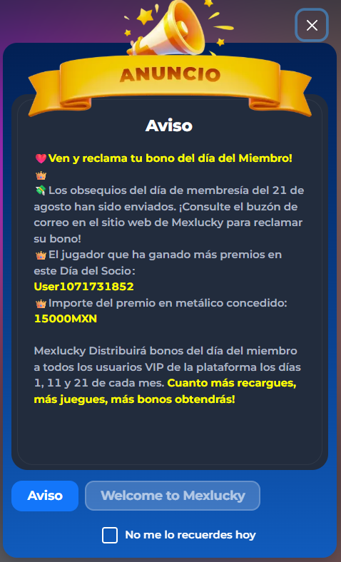 Registro en MexLucky Casino México paso a paso